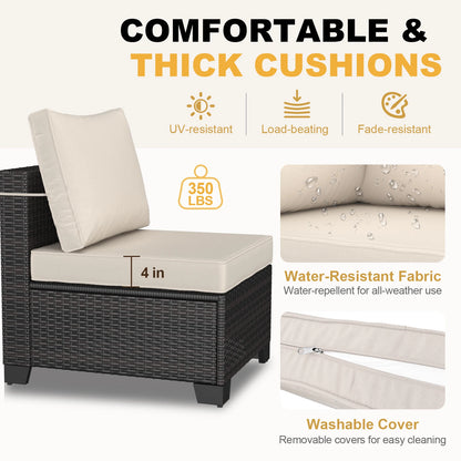 7-piece Sofa Custom Modular Combination Rattan Garden Preferred Outdoor Furniture Factory Wholesale Low-cost Sofa Set Multicolor