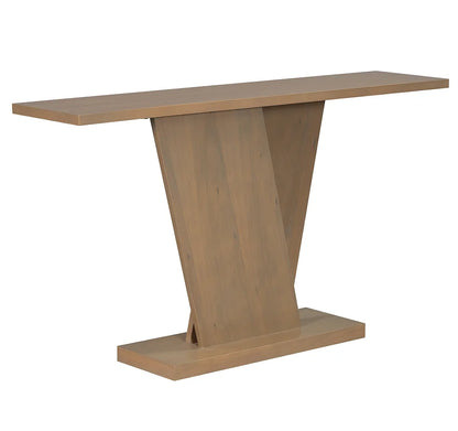 Modern Solid Wood Console Table with V-Base Design and Storage Eco-Friendly and Durable Home Furniture for Living Room