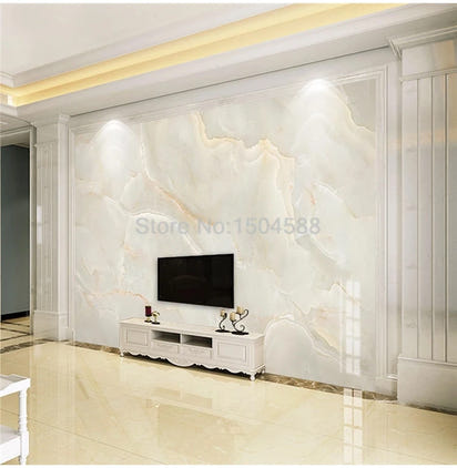 Photo Wallpaper Modern Simple Beige Marble Background Wall Mural Living Room TV Sofa Hotel Luxury Decor Papel De Parede Sala 3 D