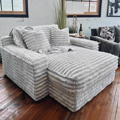 Sofa Bed Corduroy Fabric Ultra-wide Sitting Depth Comfortable Simple Modular Sofa Suitable for Living Room Villa