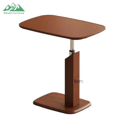 Wayon Modern Adjustable Height Side Table C-Shaped Laptop Desk Mobile Workstation for Sofa Bed Living Room