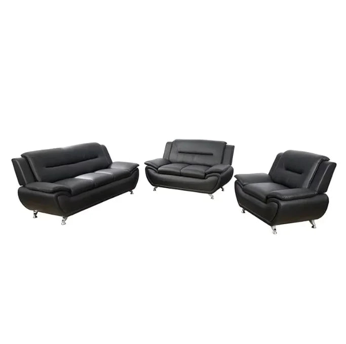 Luxury Modern 2 Seater Sofa Set Furniture Home Office Hotel Black Leather Modular Sofas for Sale