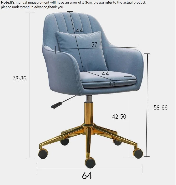 Light Luxury Home Bedroom Comfortable Computer Chair Lift Rotating Anchor Makeup Chair