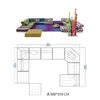 Modern Solid Wood Upholstered Extendable Square Sectional Mah Jong Sofa Living Room Furniture Modular Adjustable Apartment/Villa