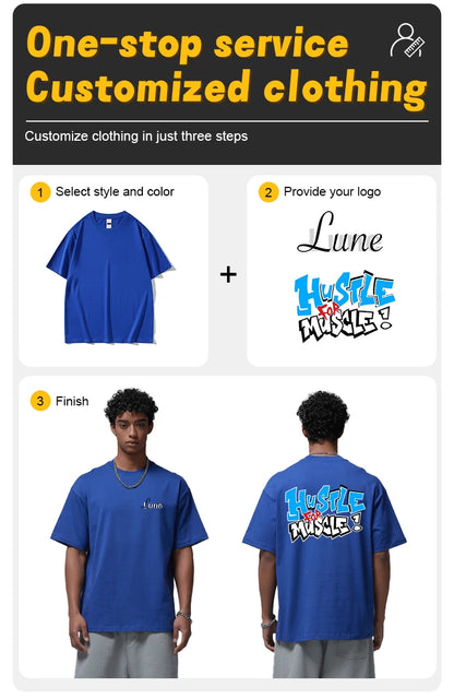 Wholesale Custom Oversized Plain Logo White T-shirts in Bulk Mens Blank T Shirt Unisex 100% Organic Pima Cotton Bulk Tshirts