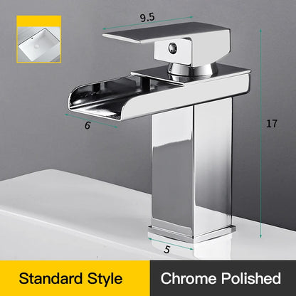 LED mixer tap for washbasin, outdoor decorator with luminous waterfall effect, colors changing according to temperature