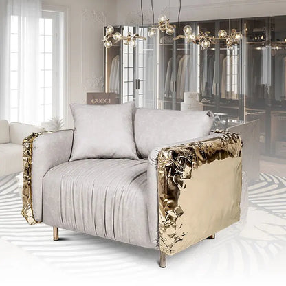 Italian BOCA Style Full-skin High-grade Stainless Steel Intensive Light Luxury Sofa Furniture