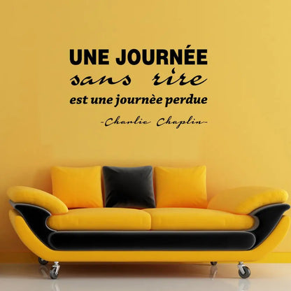 Wall Sticker Journée Sans Rire Est Une Journée Perdue Art Decal Living Room Home Decor Poster French Quote Wall Decor Mural