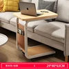 Metal Wooden Wood Modern Mobile Coffee Tables Mini Corner Small square Sofa Side Table Computer Bedside for Living Room