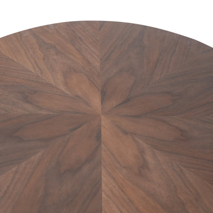 ATUNUS USA in Stock Drop Shipping Metal Base Stainless Steel Modern Wood Top Side Oval Center Tea Coffee Table