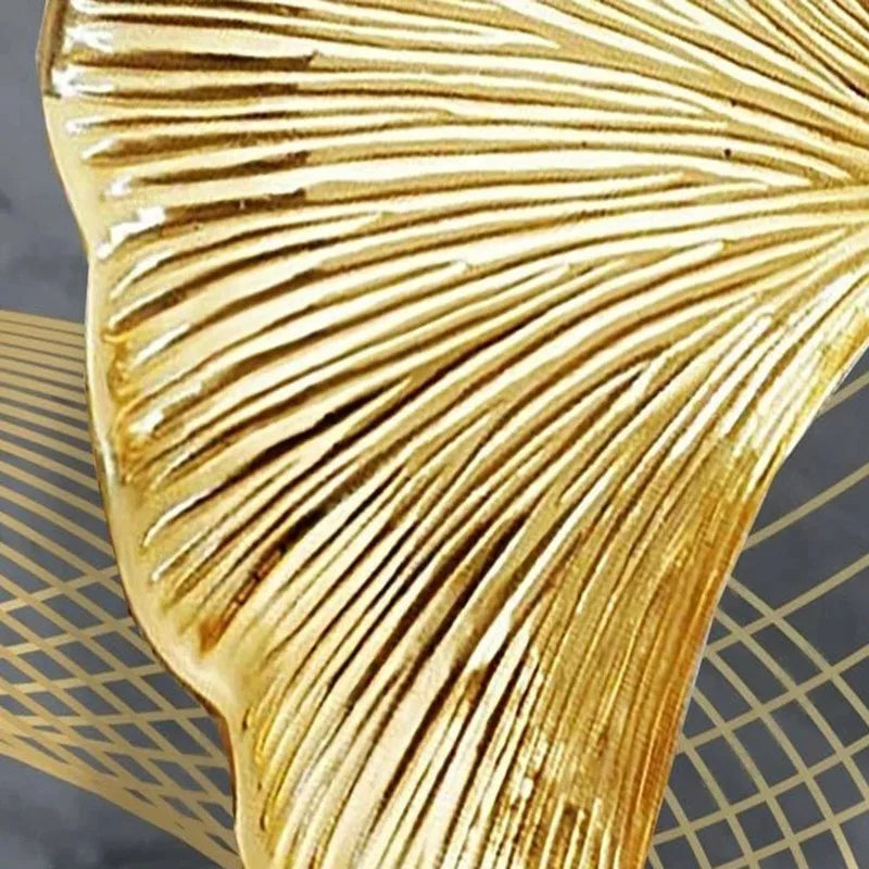 Custom Photo Wallpaper Modern Minimalist Light Luxury 3D Golden Ginkgo Background Wall Mural Living Room TV Sofa Papel De Parede