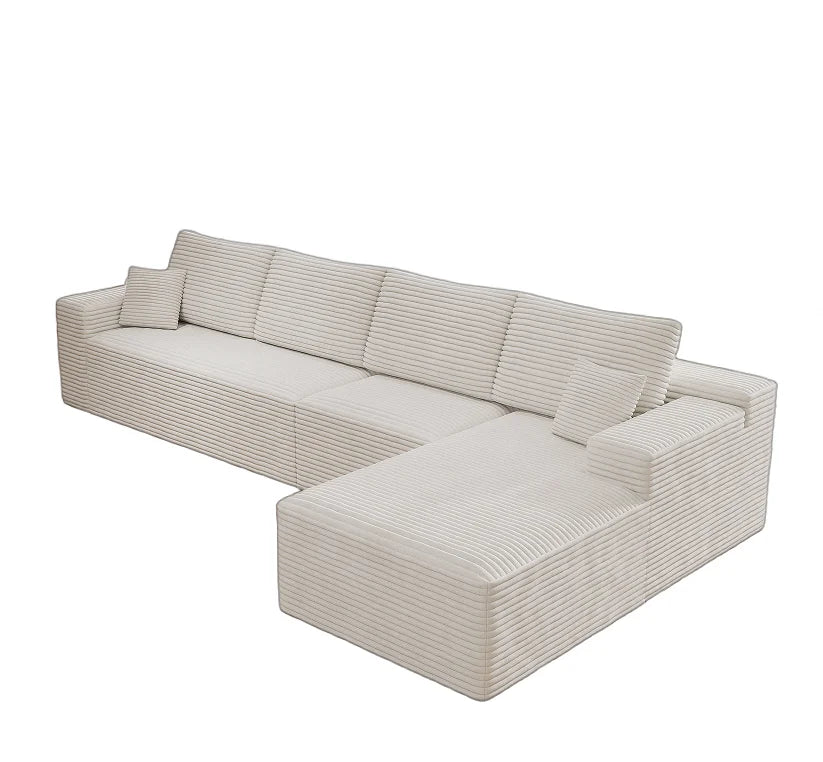 Modular Convertible Sectional Sofa Set Upholstered L-Shape Modern Sofa for Living Room Bedroom Apartment No Assembly Required