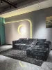Modern Style Rabbit Plush Corduroy Fabric Bean Bag Sofa Module Vacuum Compression for Living Room Corner Section