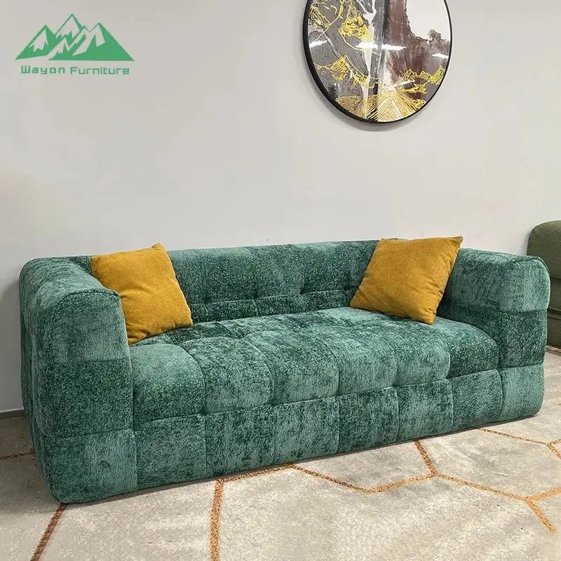 Wayon Modern L-Shape Sofa Bed Set 2 Seater Sectional Sofa for Living Room and Dormitory Use