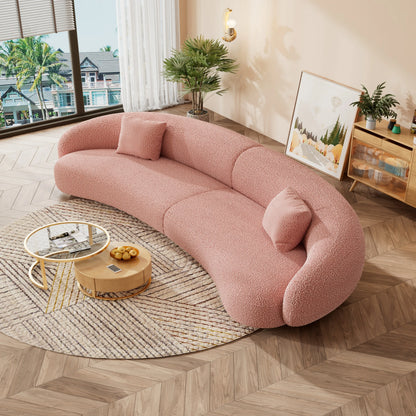 Modern Luxury Living Room Furniture Hot Sale White Curved Velvet Sofa Set Fabric Sofas for Apartment Hotel Villa