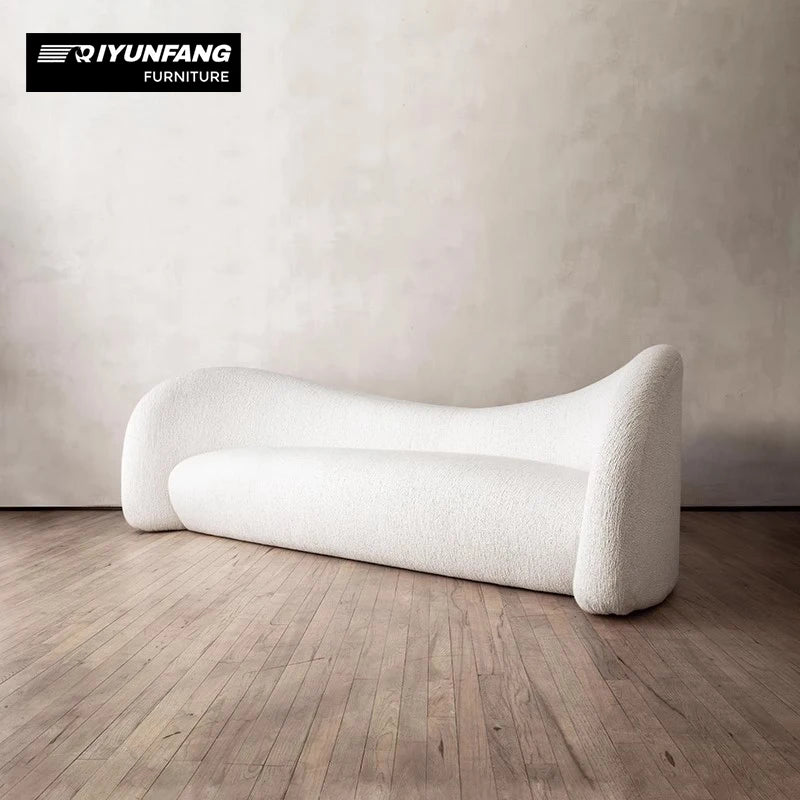 Modern Design Creativity  Fabric Moon Multi Person Backrest Leisure Sofa Living Room Hotel Villa