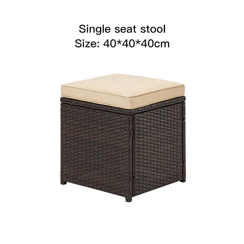 Nordic Rattan Sofa Combination For Courtyard Balcony Patio With Coffee Table Outdoor Garden Furniture Set Leisure Corner Sofas