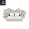 Italian Luxury Leather Double Bed Modern Villa Master Bedroom Furniture Irregular Design of High-end Soft Bed