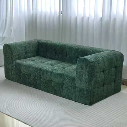 New Business Ideas 2026 Contemporary Square Velvet Upholstered Compressed Sofa Two Seat Space Saving Hotel Apartment Villa