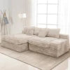 Latest Trend 2026 Amazond Modern Fabric L-Shaped Sofa Small Apartment & Hotel Bedroom Friendly Inflatable Convertible