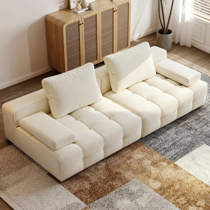 Modern Masculine Style Square Sectional Three Seat Velvet Upholstered Eco-Friendly Inflatable Vacuum Compressed Sofa Reduced