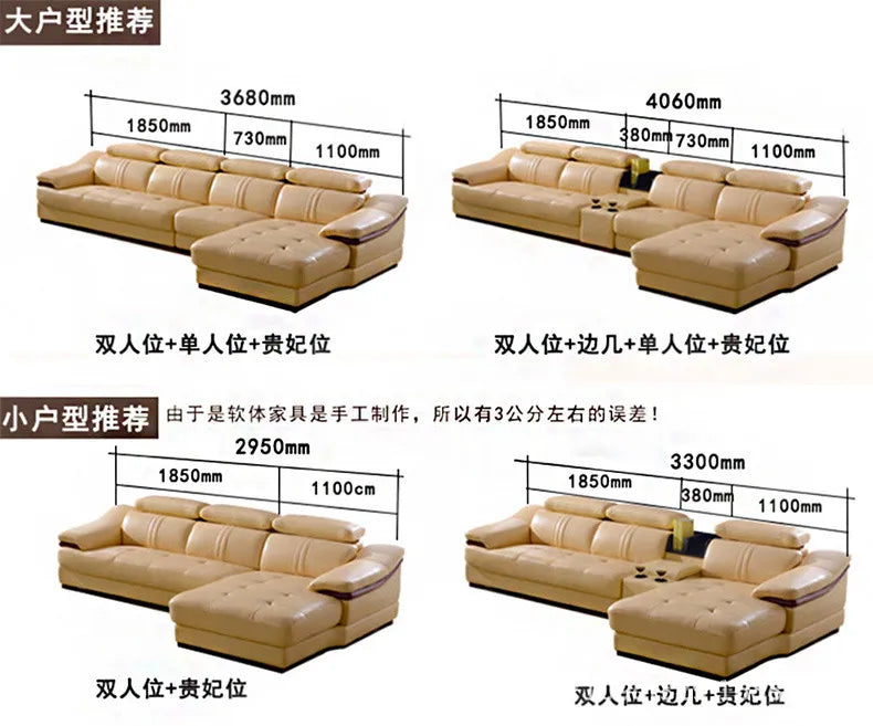 Living Room Sofa set furniture real genuine cow leather sofas recliner couch puff asiento muebles de sala canape L sofa cama