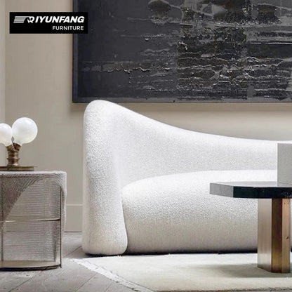 Modern Design Creativity  Fabric Moon Multi Person Backrest Leisure Sofa Living Room Hotel Villa