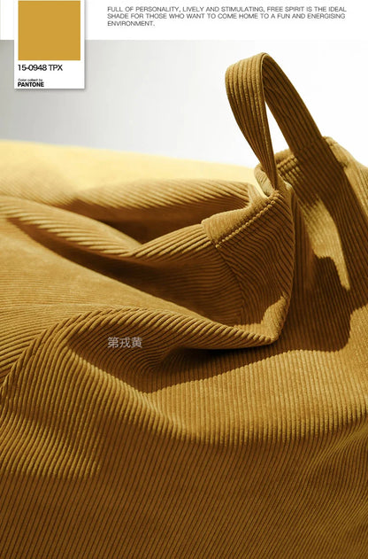 OTAUTAU Adults Children Corduroy Bean Bag Cover Without Filler Beanbag Pouf Chair Puff Salon Corner Seat Game Movie Sac DD005