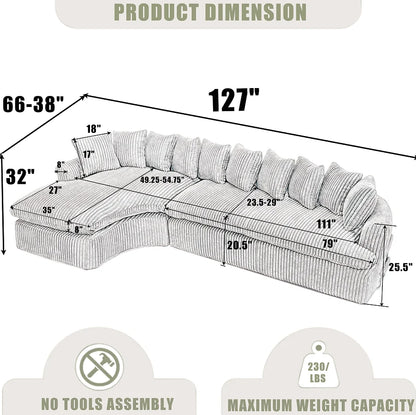 84" Chenille Convertible Modern Sofa Loveseat Deep Seat 2 Throw Pillows Memory Foam Living Room Apartment Office Lounge-Black
