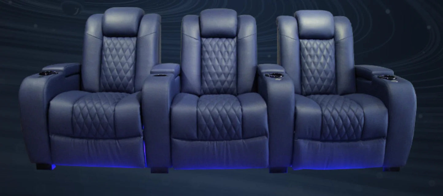 Multifunctional Electric Recliner Home Theater Living Room Sofa Genuine Leather Couch Nordic Cinema Modern Relax Massage Chair