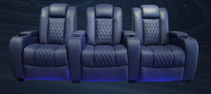 Multifunctional Electric Recliner Home Theater Living Room Sofa Genuine Leather Couch Nordic Cinema Modern Relax Massage Chair