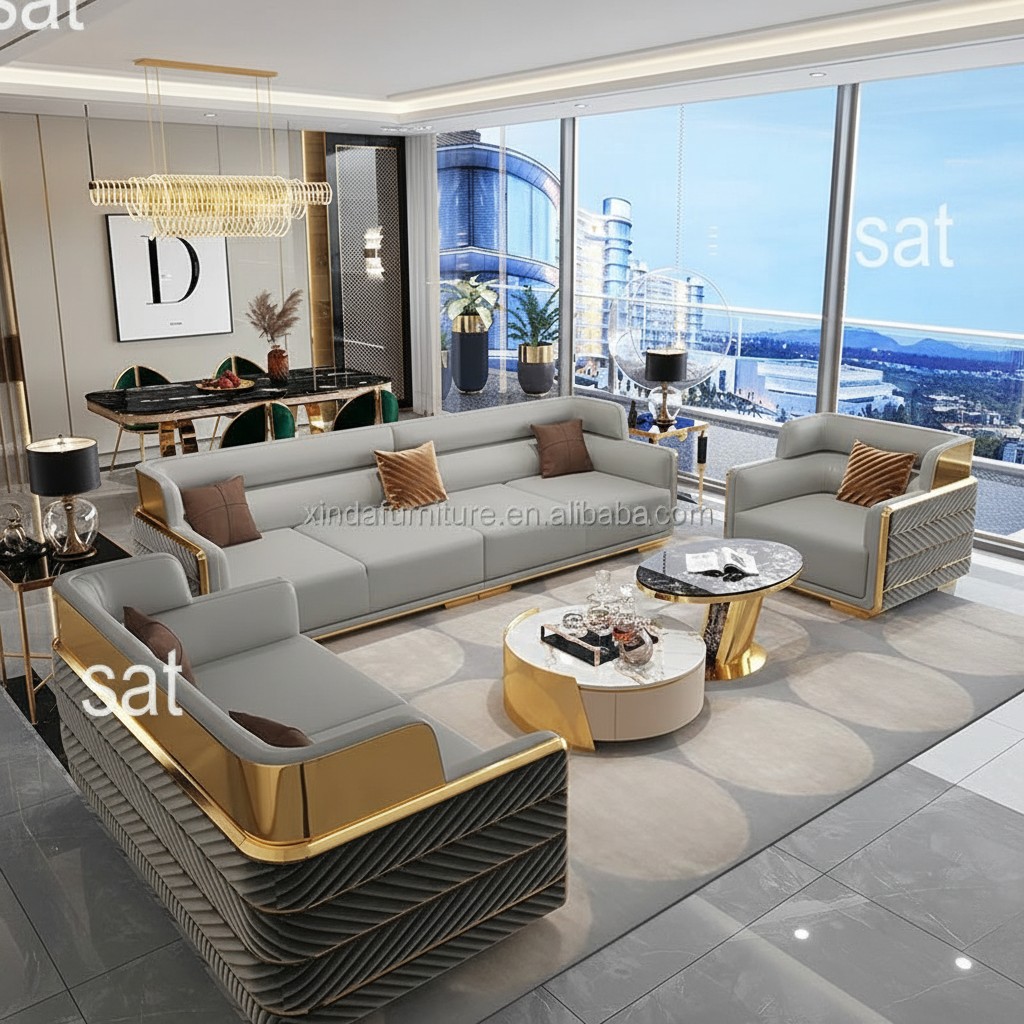 Decor Sofas Set Real Leather Sectional Beige Sofa Living Room Luxury Contemporary Modern Leather Sofa In Leather