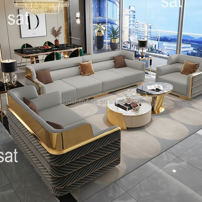 Decor Sofas Set Real Leather Sectional Beige Sofa Living Room Luxury Contemporary Modern Leather Sofa In Leather