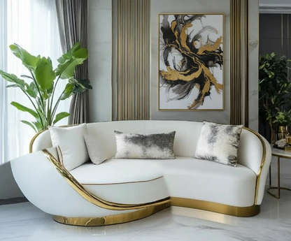 Modern Design Living Room Furniture Combination Leather Luxury Sofa Set