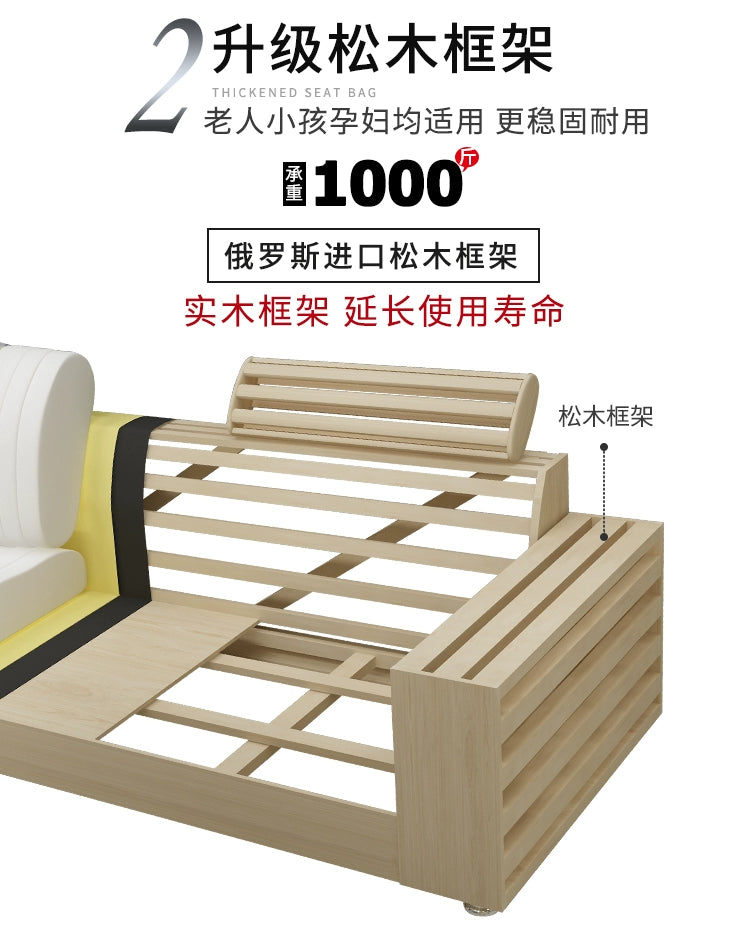 Fabric sofa simple modern combination living room fully equipped small apartment rental room e****mical set