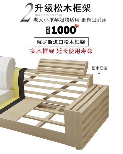 Fabric sofa simple modern combination living room fully equipped small apartment rental room e****mical set