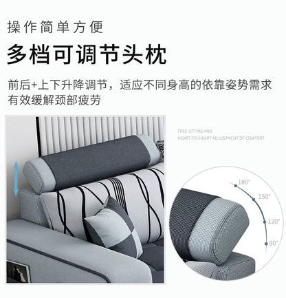 Modern simple fabric sofa living room household small apartment light luxury combination set