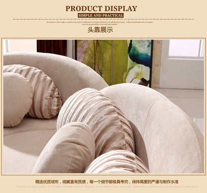 Curved fabric sofa Nordic light luxury personalized creative sofa Modern simple special-shaped living room combination round