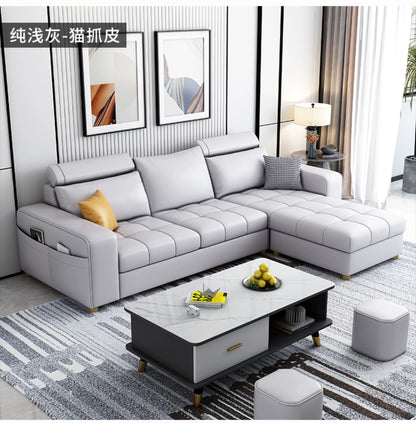 Modern simple fabric sofa living room household small apartment light luxury combination set