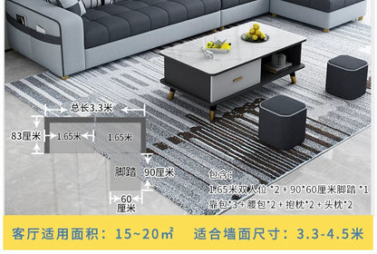 Modern simple fabric sofa living room household small apartment light luxury combination set