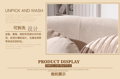 Curved fabric sofa Nordic light luxury personalized creative sofa Modern simple special-shaped living room combination round