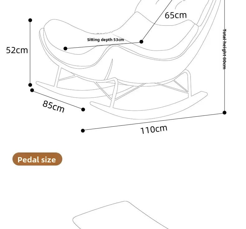 Lazy Sofa Rocking Chair Bedroom Lounge Chair Carefree Adult Living Room Single Balcony Leisure Rocking Chair Recliner Chairs