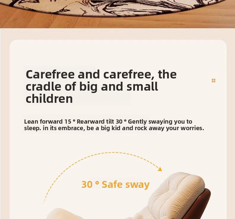 Lazy Sofa Rocking Chair Bedroom Lounge Chair Carefree Adult Living Room Single Balcony Leisure Rocking Chair Recliner Chairs