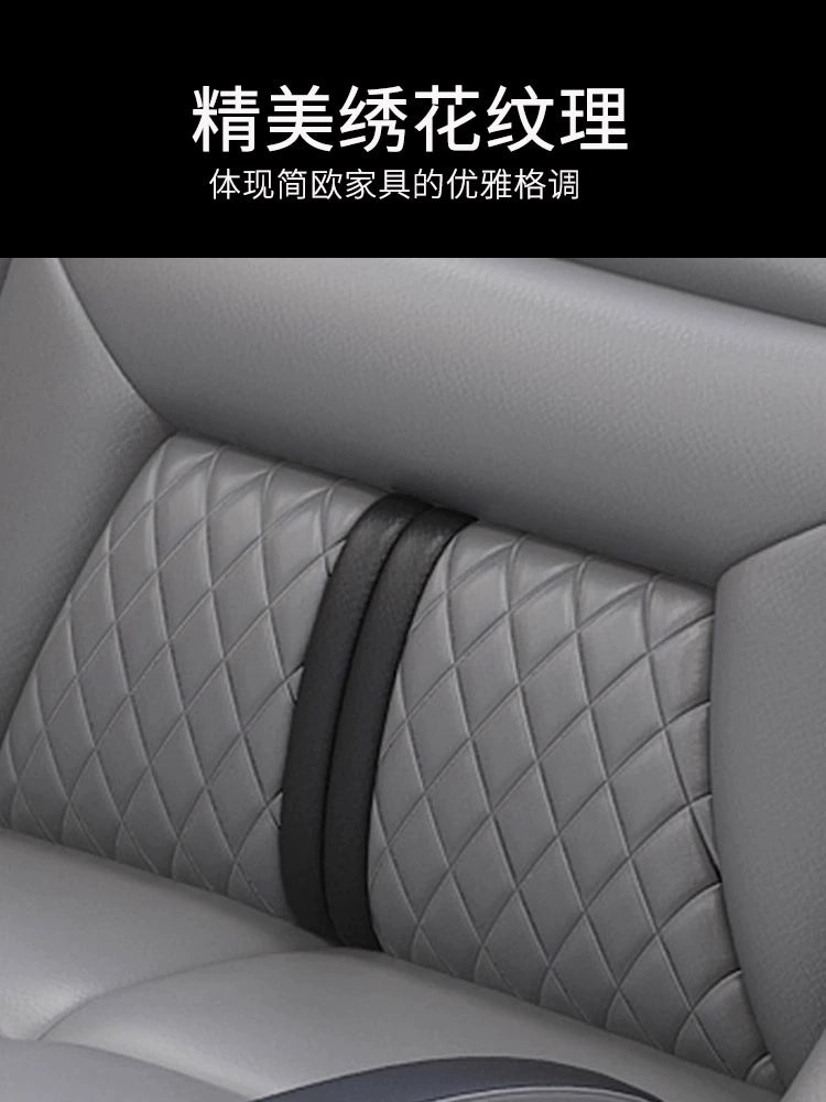 Modern simple massage combination living room leather sofa first layer cowhide  living room