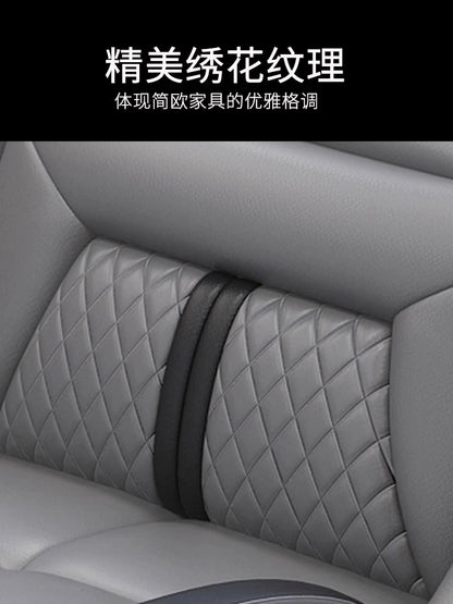 Modern simple massage combination living room leather sofa first layer cowhide  living room