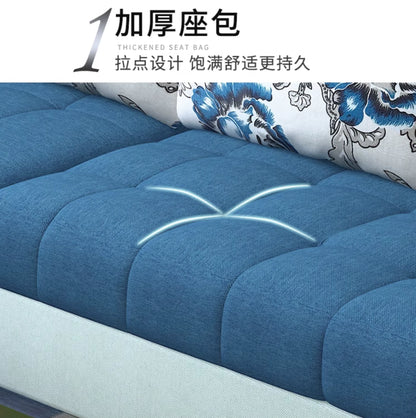 Fabric sofa simple modern combination living room fully equipped small apartment rental room e****mical set