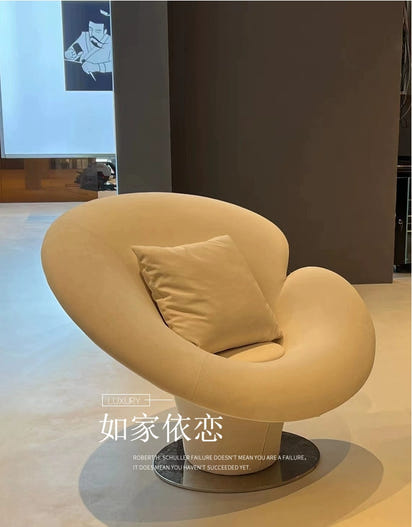 Minimalist designer fiberglass special-shaped calla lily flower chair model room living room lobby reception leisure sofa