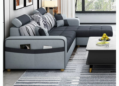 Modern simple fabric sofa living room household small apartment light luxury combination set