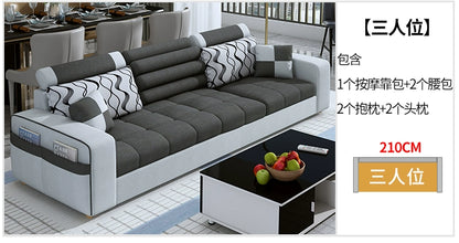 Fabric sofa simple modern combination living room fully equipped small apartment rental room e****mical set