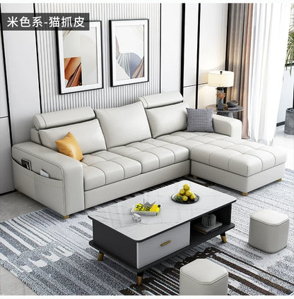 Modern simple fabric sofa living room household small apartment light luxury combination set